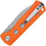 QSP Knife Canary Linerlock Orange G10 Folding 14C28N Drop Pt Pocket Knife 150B1