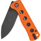 QSP Knife Canary Linerlock Orange G10 Folding Black 14C28N Pocket Knife 150B2