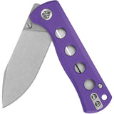 QSP Knife Canary Linerlock Purple G10 Folding 14C28N Drop Pt Pocket Knife 150D1