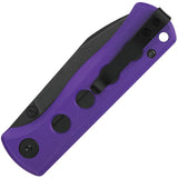 QSP Knife Canary Linerlock Purple G10 Folding Black 14C28N Pocket Knife 150D2