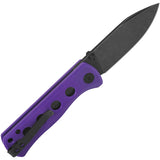 QSP Knife Canary Linerlock Purple G10 Folding Black 14C28N Pocket Knife 150D2