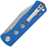 QSP Knife Canary Linerlock Blue G10 Folding Stonewash 14C28N Pocket Knife 150I1