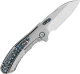 QSP Knife Capybara Framelock Titanium & Arctic CF Folding Satin M390 Knife 152A1