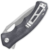 QSP Knife Gorilla Linerlock Black Micarta Folding 14C28N Pocket Knife 153A1