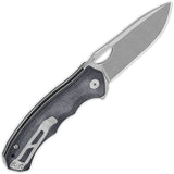 QSP Knife Gorilla Linerlock Black Micarta Folding 14C28N Pocket Knife 153A1