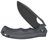 QSP Knife Gorilla Linerlock Blackout Micarta Folding 14C28N Pocket Knife 153A2