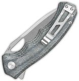 QSP Knife Gorilla Linerlock Denim Micarta Folding 14C28N Pocket Knife 153B1