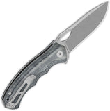 QSP Knife Gorilla Linerlock Denim Micarta Folding 14C28N Pocket Knife 153B1