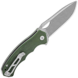 QSP Knife Gorilla Linerlock Green Micarta Folding 14C28N Pocket Knife 153C1