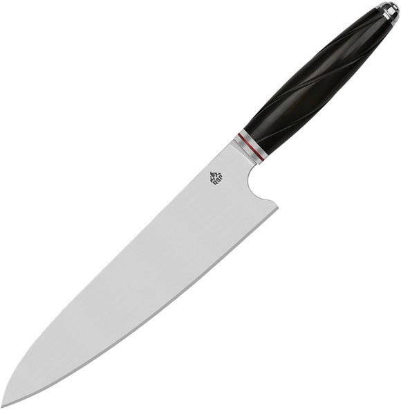 QSP Knife Mulan Series Gyuto Ebony Wood 14C28N Fixed Blade Kitchen Knife KK003A