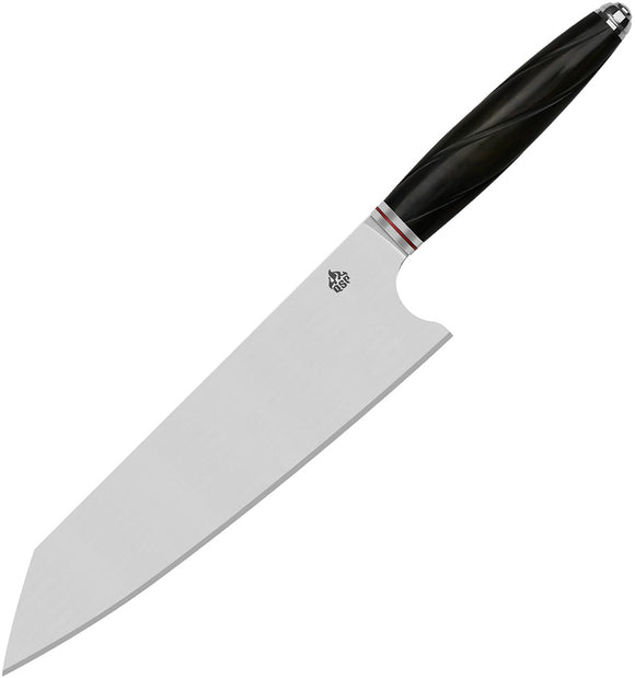 QSP Knife Mulan Series Kritsuke Wood 14C28N Fixed Blade Kitchen Knife KK004A
