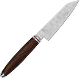 QSP Knife Mulan Series Kritsuke Wood Damascus Fixed Blade Kitchen Knife KK005B