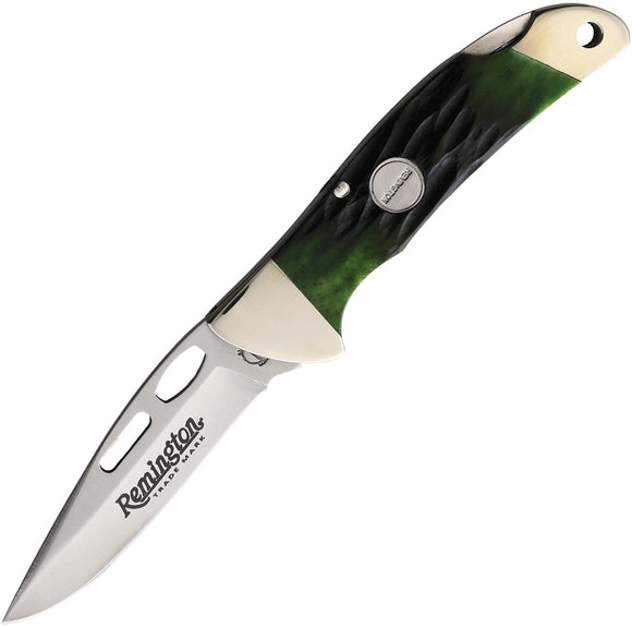 Remington Heritage Lockback Green Bone Folding Stainless Pocket Knife 11005