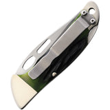 Remington Heritage Lockback Green Bone Folding Stainless Pocket Knife 11005