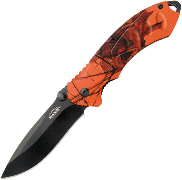 Remington Sportsman FAST A/O Linerlock Orange Camo Folding Pocket Knife 11619