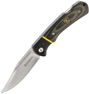 Remington Hunter Lockback Black & Green G10 Folding Stainless Pocket Knife 15639