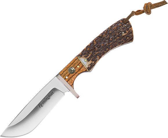 Remington Guide Skinner Stag Bone & Wood Stainless Fixed Blade Knife 15656
