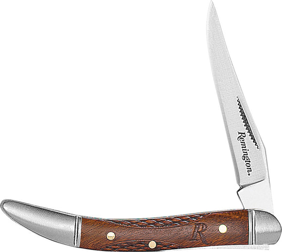 Remington Woodland Toothpick Brown Wood Folding Stainless Pocket Knife 15659