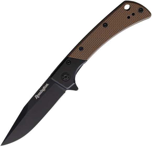 Remington EDC Linerlock Brown G10 Folding D2 Steel Folding Pocket Knife 15667
