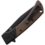 Remington EDC Linerlock Brown G10 Folding D2 Steel Folding Pocket Knife 15667