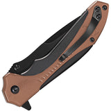Remington Sportsman Linerlock A/O Black & Tan Folding Stainless Knife 15669