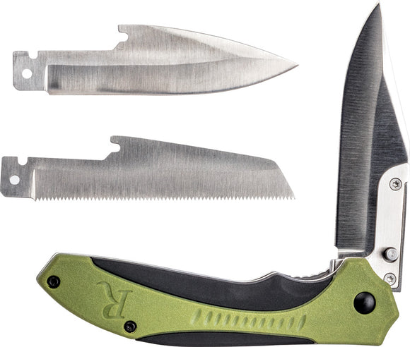Remington RXB Linerlock OD Green/Black GFN Folding Stainless Pocket Knife 15737