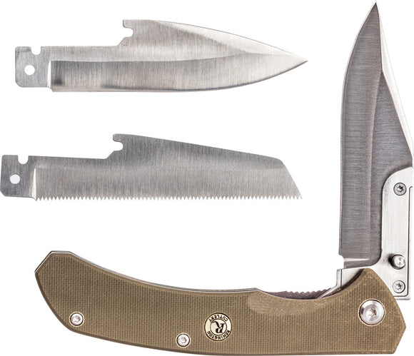 Remington RXB Linerlock OD Tan G10 Folding Stainless Steel Pocket Knife 15739