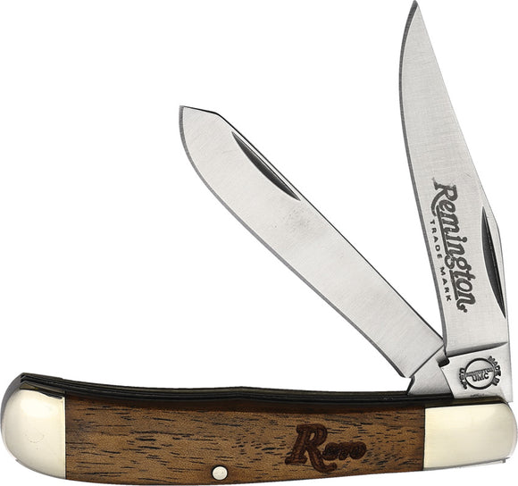 Remington 870 Series Tiny Trapper Wooden Folding Stainless Pocket Knife 19974