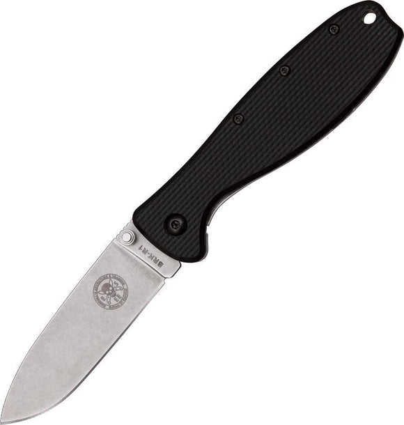 ESEE Zancudo Mosquito Framelock Folding Stainless Blade Black Handle Knife