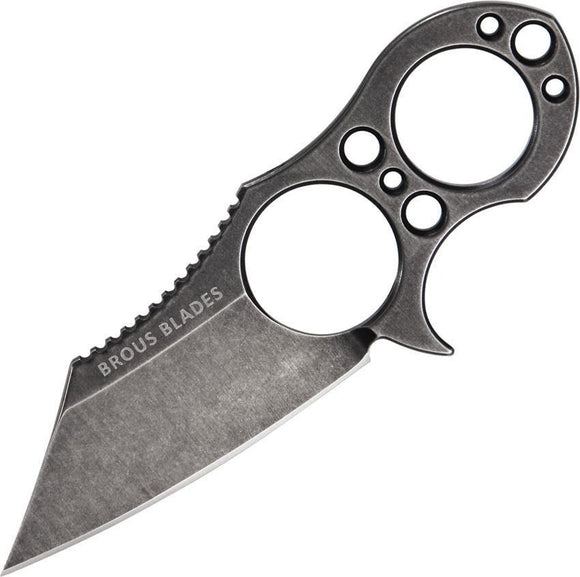 Brous Blades SS-Ranger 2 One Piece Stonewash D2 Tool Steel Fixed Neck Knife