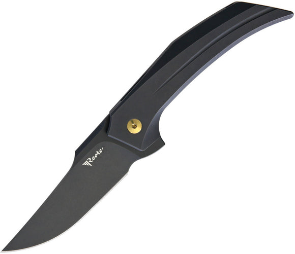 Reate Knives Star Boy Framelock Black PVD Titanium RWL-34 Steel Flipper Folding Knife 017