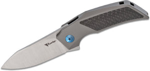 Reate Knives T2500 M390 Carbon Fiber Folding Flipper Knife 059
