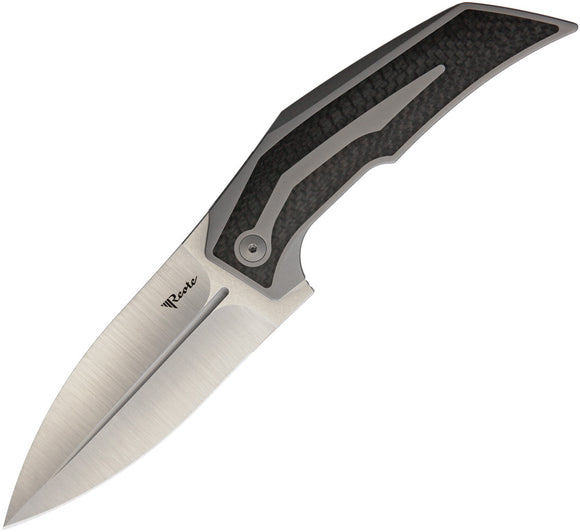 Reate Knives T4000 Framelock Black Carbon Fiber Folding Knife 070