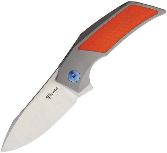 Reate Knives T2500 Framelock Orange G10 Folding Knife 097