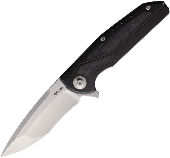 Reate Knives K4 Framelock Black Titanium/Carbon Fiber Folding RWL-34 Knife 104