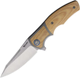 Reate Knives Mini Crossroads Pocket Knife Tan Micarta/Titanium Folding M390 109