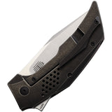 Reate Knives T3500 Framelock Black Titanium & Brass Folding M390 Knife 112