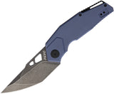 Revo Berserk Framelock G10 Blue Folding Knife 004gry