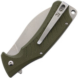 Revo Ness Linerlock OD Green Folding D2 Blade Knife 008odg