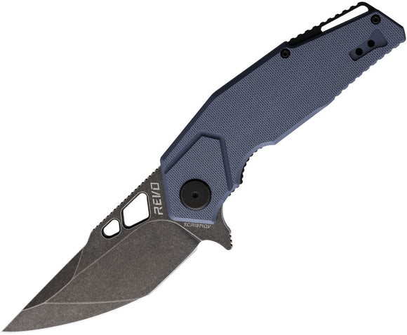 Revo Berserk Carry Framelock Blue-Gray G10/Stainless Folding Knife BERCARGRY