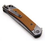 Revo Duo Framelock Brown G10 Folding 9Cr18MoV Drop Point Pocket Knife DUODBRN