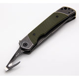 Revo Duo Framelock OD Green G10 Folding 9Cr18MoV Drop Point Pocket Knife DUODGRN