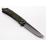 Revo Duo Framelock OD Green G10 Folding 9Cr18MoV Drop Point Pocket Knife DUODGRN