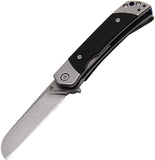 Revo Duo Framelock Black G10 Folding 9Cr18MoV Sheepsfoot Pocket Knife DUOSBLK