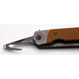 Revo Duo Framelock Brown G10 Folding 9Cr18MoV Tanto Pocket Knife DUOTBRN