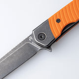 Revo Duo Framelock Orange G10 Folding 9Cr18MoV Tanto Pocket Knife DUOTORG