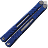 Revo Nexus Balisong Blue Aluminum 154CM Stainless Butterfly Knife NXSSABL