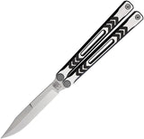 Revo Nexus Balisong Black & Gray Aluminum 154CM Stainless Butterfly Knife NXSTTBK