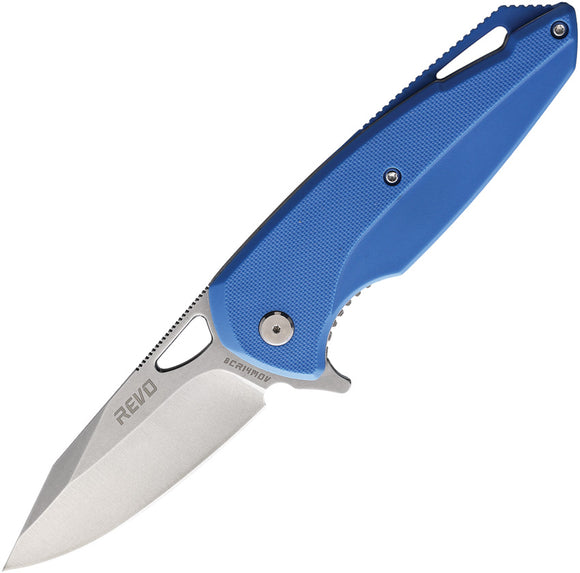 Revo Vipera XL Linerlock A/O Blue G10 Folding 8Cr14MoV Pocket Knife VIPXLBLU