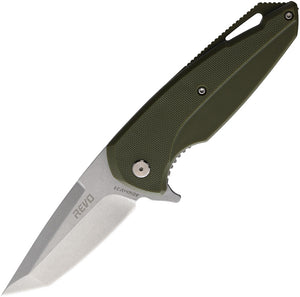 Revo Vipera XL Linerlock Green G10 Folding 8Cr14MoV Tanto Pocket Knife VIPXLTODG